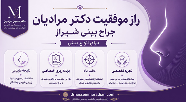 راز موفقیت دکتر مرادیان جراح بینی شیراز برای انواع بینی