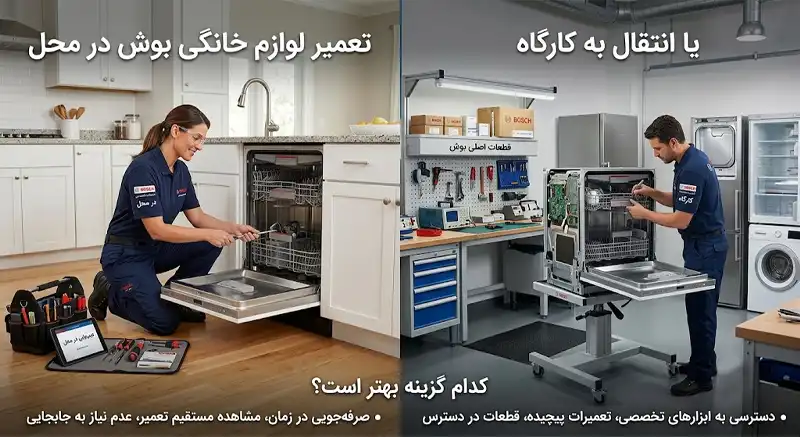 تعمیر در محل بهتر است یا انتقال به کارگاه؟