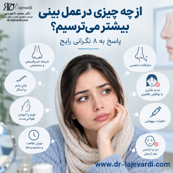 از چه چیزی در عمل بینی بیشتر می‌ترسیم؟ پاسخ به 8 نگرانی رایج